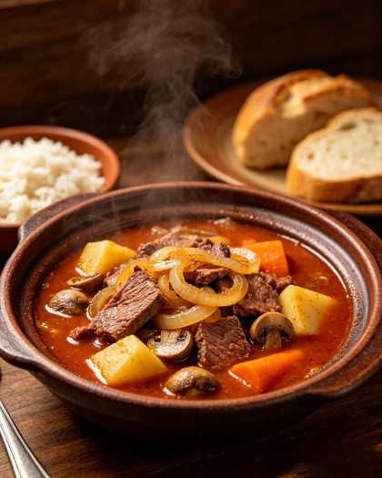 Beef & Onion Hotpot
